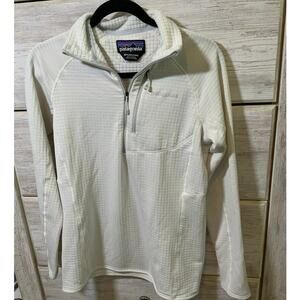 Patagonia Women's White Polartec Fleece Quarter Zip - M
